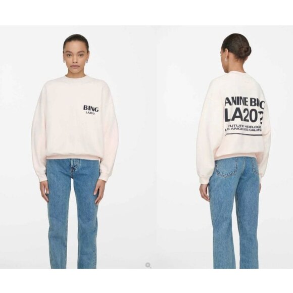 Anine Bing Jaci Sweatshirt Large - Picture 2 of 7